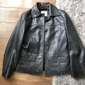 Diva pelle women’s black leather jacket size 6
